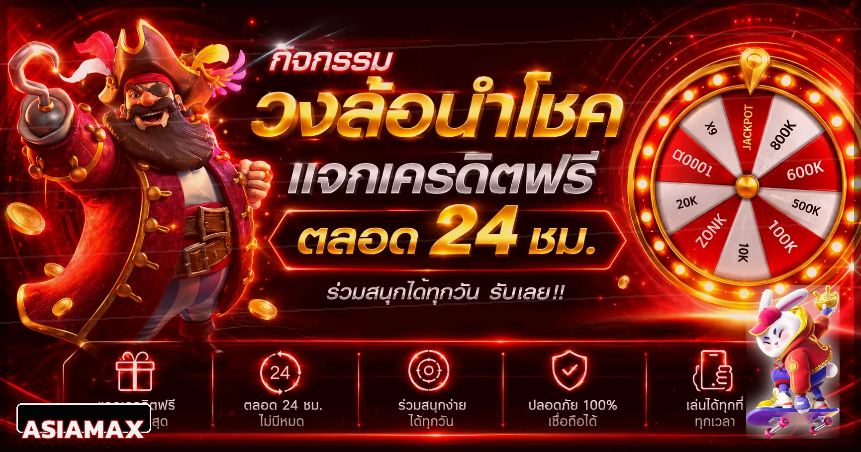 กิจกรรมวงล้อนำโชค ASIAMAX
